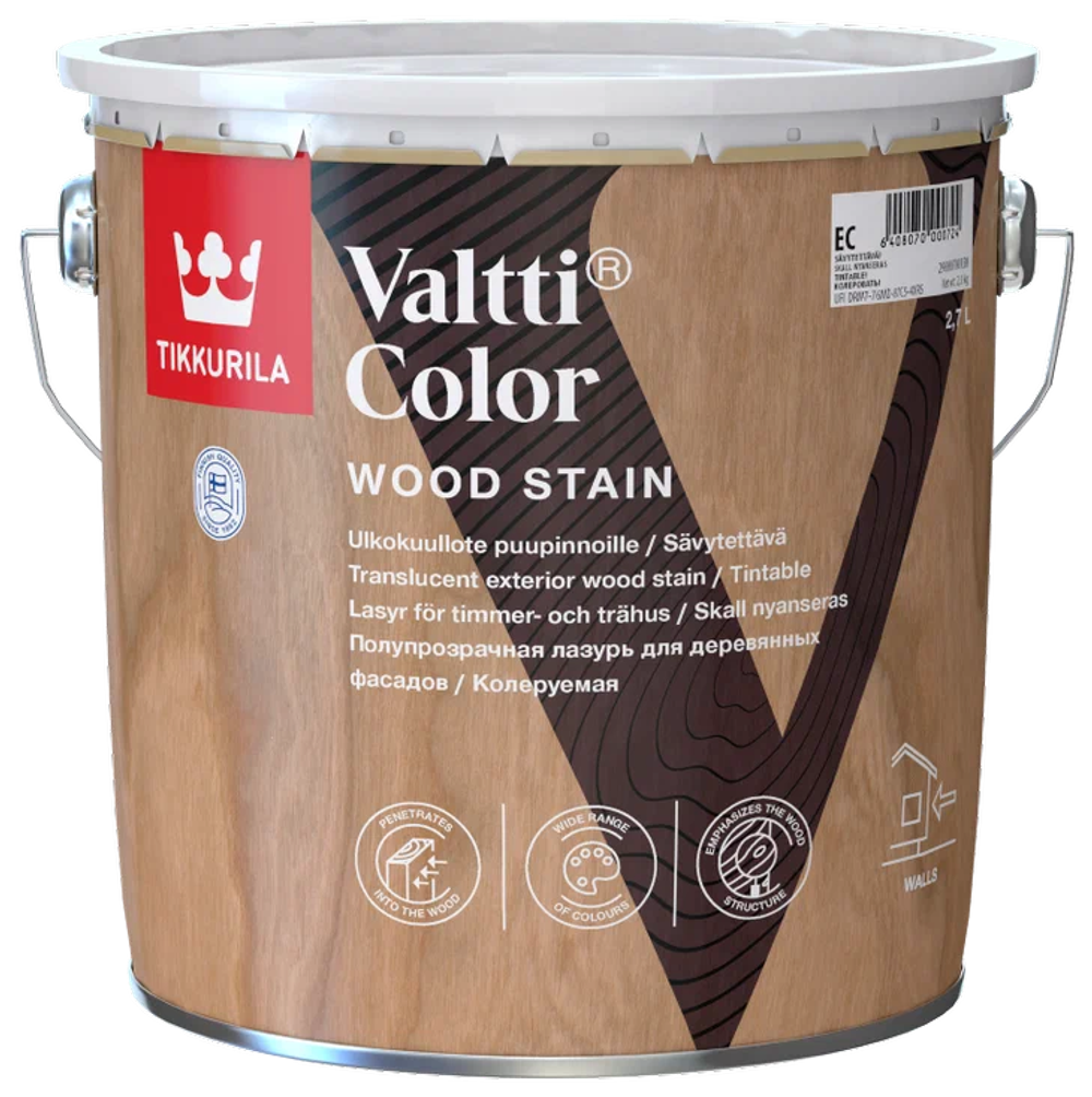 Защитная лазурь Tikkurila Valtti Color ЕС (2,7л) база под колеровку