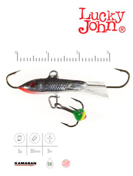 Балансир Lucky John CLASSIC 3 с тр. 30мм/13H блистер