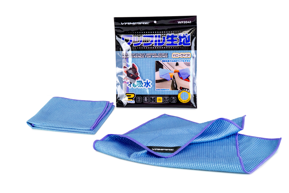 Салфетка VAMPIRE HoneyWipe из микрофибры вафельная 400х600 мм, ГОЛУБАЯ, 350 гр/м2