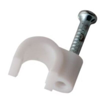 Крепеж кабеля круглый 3 мм, белый (упак. 50 шт.) REXANT