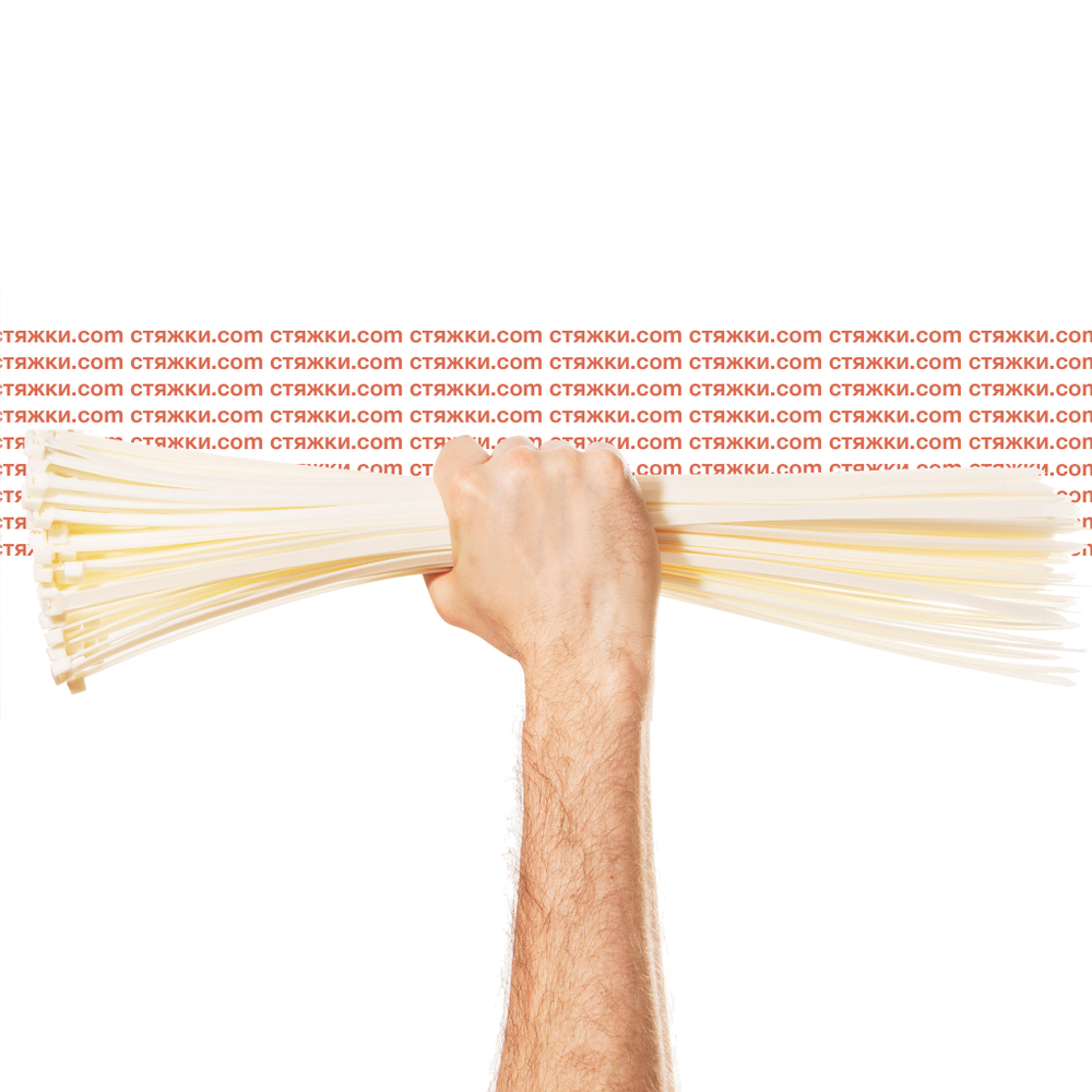 Морозостойкие кабельные стяжки АРКТИК 8х500 белые (100шт/уп)