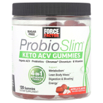 Force Factor, ProbioSlim®, жевательные мармеладки с кето-уравновешиванием, яблоко, 120 жевательных таблеток