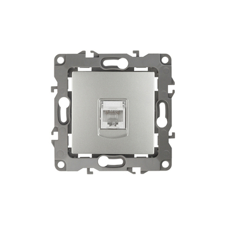 12-3107-03 ЭРА Розетка информационная RJ45, IP20, Эра12, алюминий