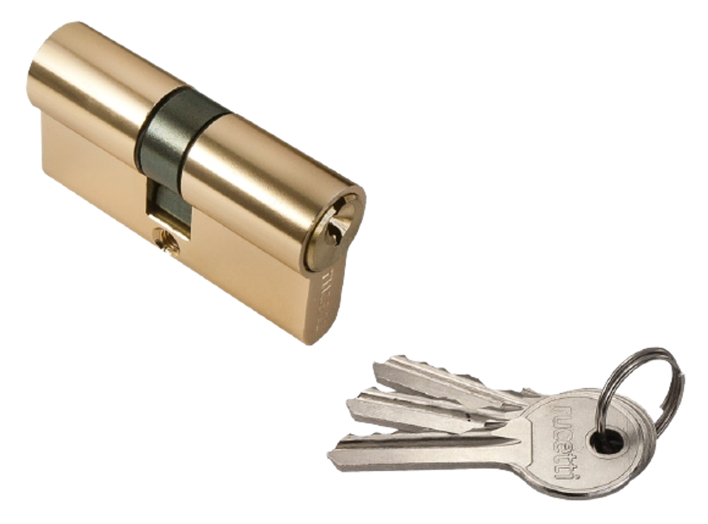 Ключевой цилиндр Rucetti ключ/ключ (60 мм) R60C PG Цвет - Золото