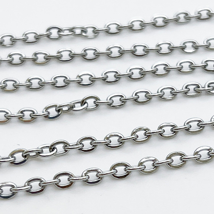 Цепочка, сталь, размер звена 3*4 мм, цена за 1 метр