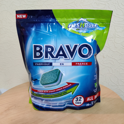 Таблетки для посудомоечных машин Bravo 32 шт