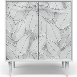 Комод Арт Классик с 2 полками Айс Античное серебро