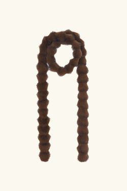 Шарф меховой (Puffette), коричневый