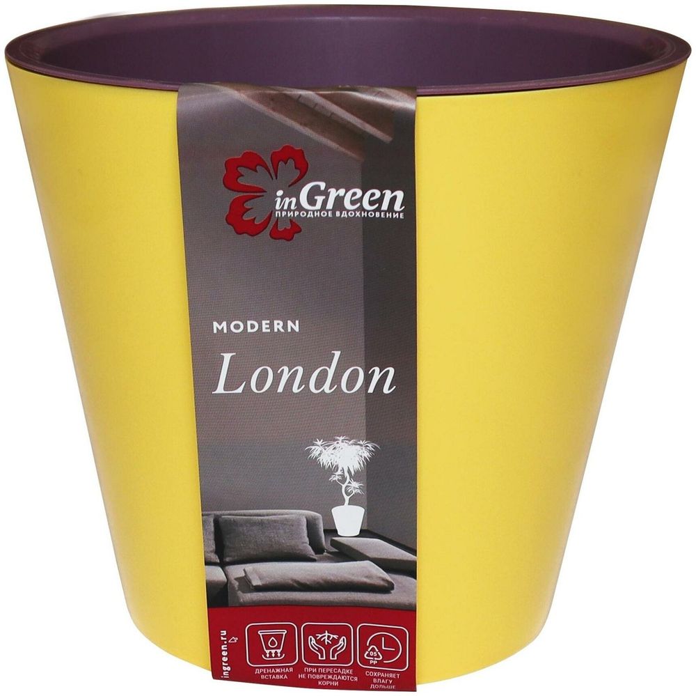 ГОРШОК Д/ЦВЕТОВ LONDON D12,5СМ/1Л 1552 СПЕЛ/ГРУША И МОРОЗ/СЛИВА