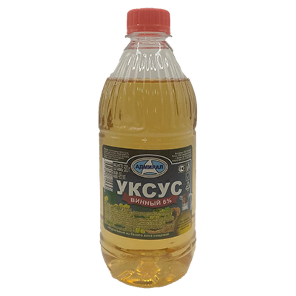 уксус винный БЕЛЫЙ 0,5кг Адмирал ПЭТ (1х12)