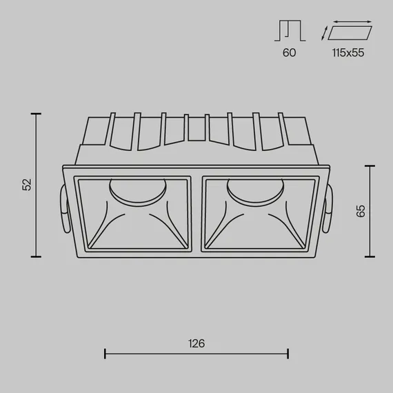 Встраиваемый светильник Technical DL043-02-10W3K-SQ-WB