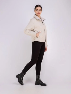 Куртка женская кожаная натуральная стеганая короткая Турция