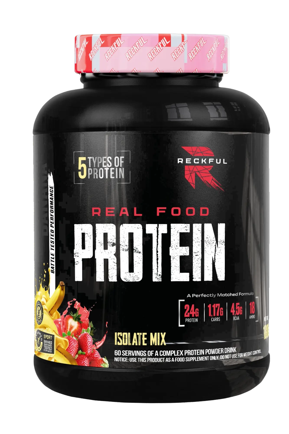 БАД Real Food Protein isolate-mix 1800g NO lactose (Reckful)