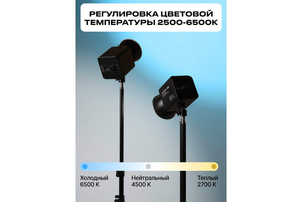 Осветитель светодиодный Raylab RL-100RGB 100W 5000mAh c аксессуарами