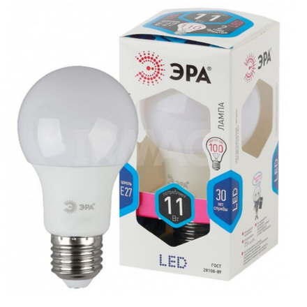 Лампа светодиодная Эра LED A60-11W Е 27