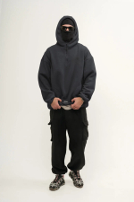 Худи KUL'TURA "HALF ZIP FLEECE" Темно-серый