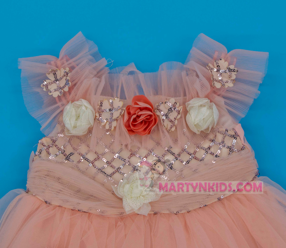 платье открытие плечи Красные цветы 3924