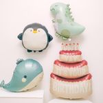 Шар (28''/71 см) Фигура, Милый кит, Сатин, 1 шт.