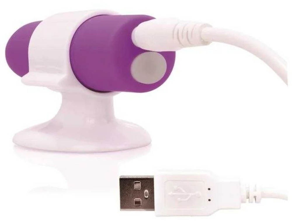 Гладкий мини-вибратор Charged Positive - 10 см. (Цвет: разноцветный)