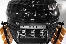 Керамический гриль-барбекю 24 дюйма (черный) (61 см)