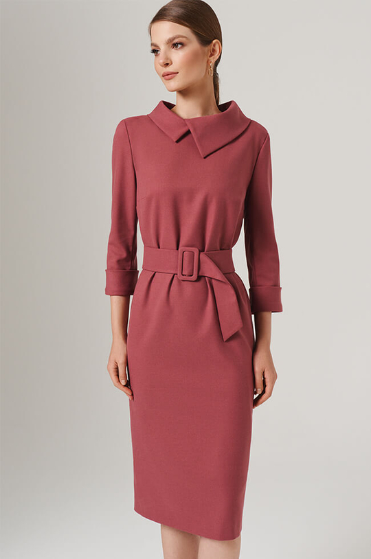 51602 Платье женское (брусничный)