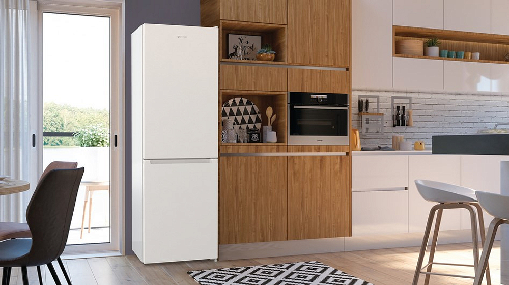 Отдельностоящий двухкамерный холодильник Gorenje NRK6191EW4