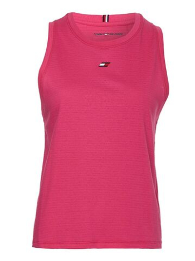 Женский топ теннисный Tommy Hilfiger Performance Mesh Racer Tank - eccentric magenta