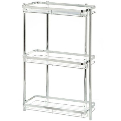 Полка для ванной мет-л, напол, 3 яр, прямая, 35х16.5х58 см, хром, Y3-766