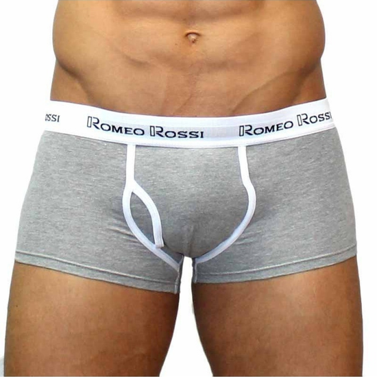 Мужские трусы боксеры серые Romeo Rossi RR365-3 Boxer Brief