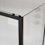 Душевой уголок Сити (City) Vincea VSR-5CT9011CLB, 1100*900, черный, стекло прозрачное