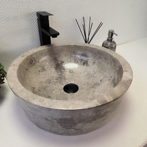 Раковина из мрамора Drum Grey Allur Medium DM-64090 45*45*15