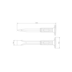 Зубило Tramontina 42700/912 по камню 250 мм с рукояткой