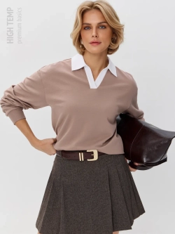 Джемпер с воротником поло