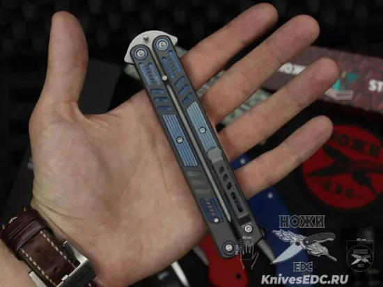 Нож бабочка (балисонг) Reptilian Стикс-06 Лимитка сталь M390, рукоять карбон