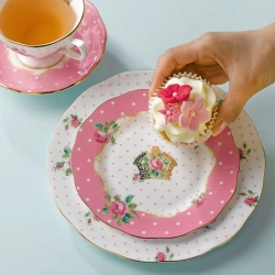 Royal Albert Набор чашек с блюдцами Cheeky Pink 8 предметов