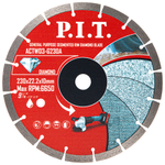 Диск алмазный отрезной (сегментированный) PIT 230х22,2х1,8 мм(ACTW03-G230A)