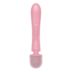 Розовый двусторонний вибромассажер Triple Lover - 23,7 см.