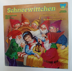 Винтажная виниловая пластинка LP Сказка На Немецком Языке Gebruder Grimm Schneewittchen, Bruderchen Und Schwesterchen (Germany)