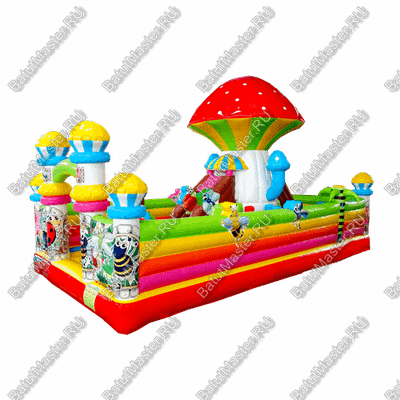 Коммерческий надувной батут "Грибная поляна" 9,1*5*5,5