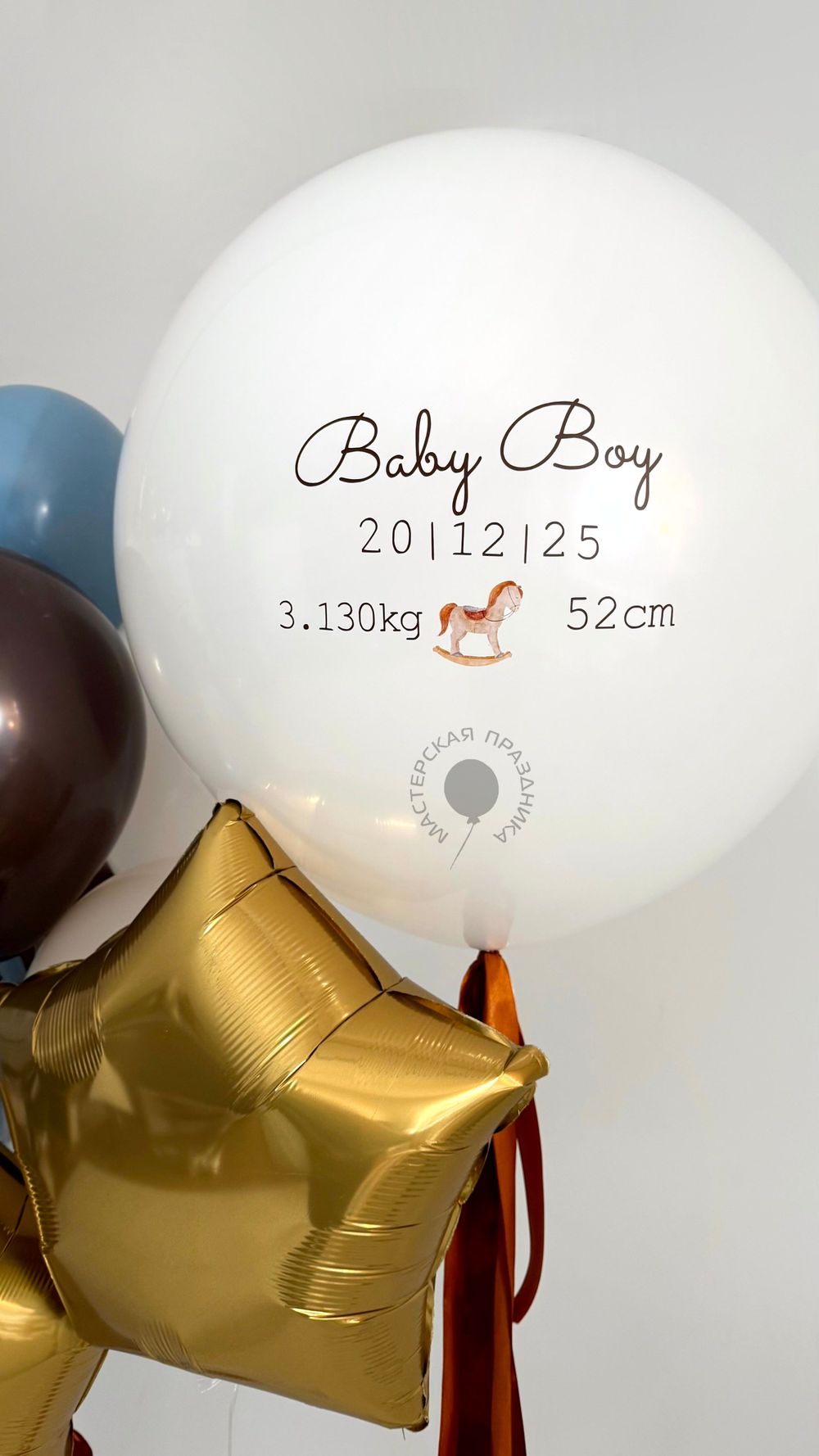 Воздушные шары на выписку для мальчика №8929  Изображение5