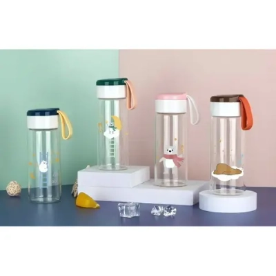 Бутылка питьевая стеклянная 320мл «Полярный Мишка»