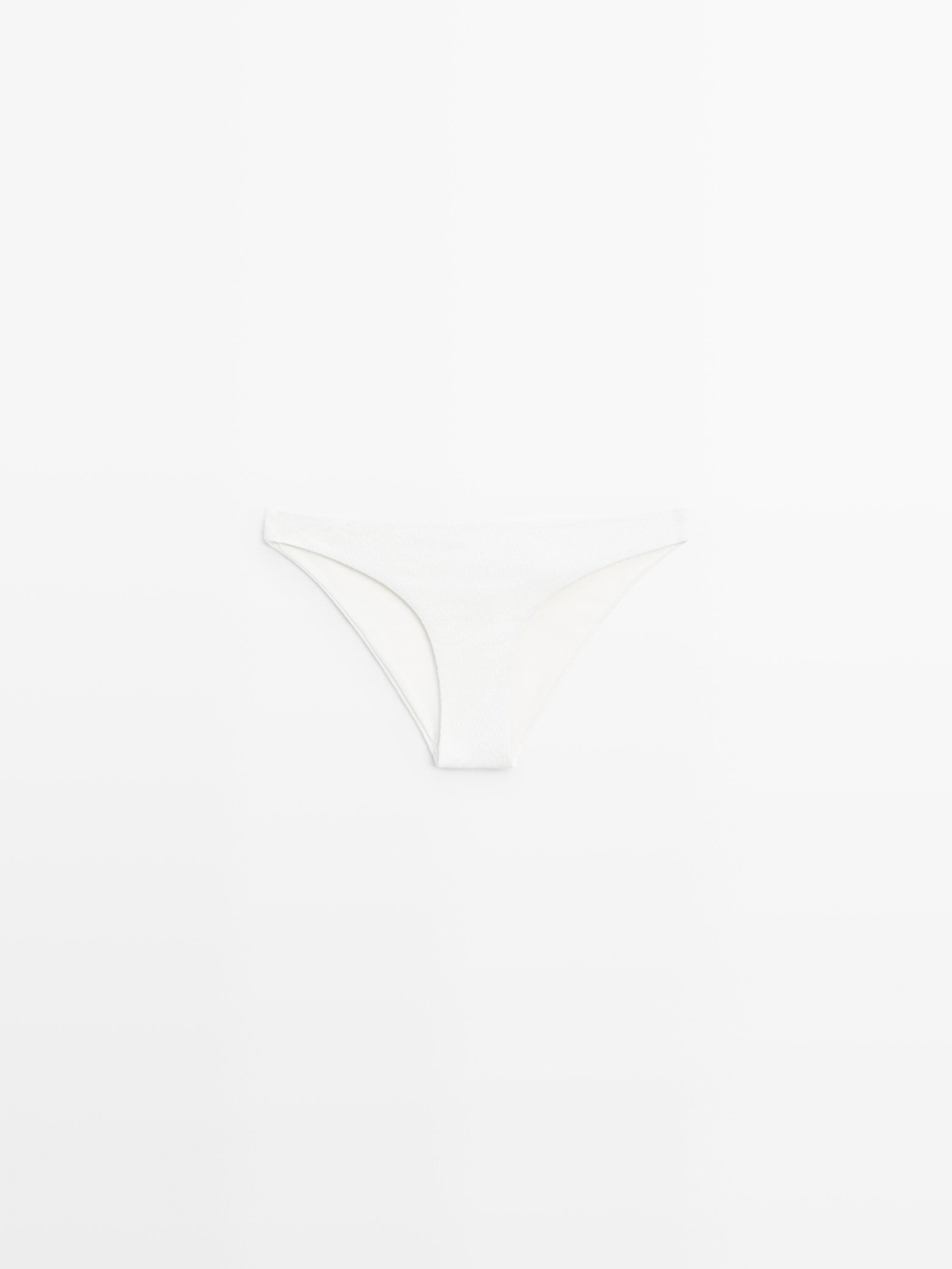 Massimo Dutti Плавки бикини из рельефной ткани, белый