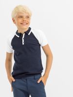 Поло для мальчика AT497 сине-белый