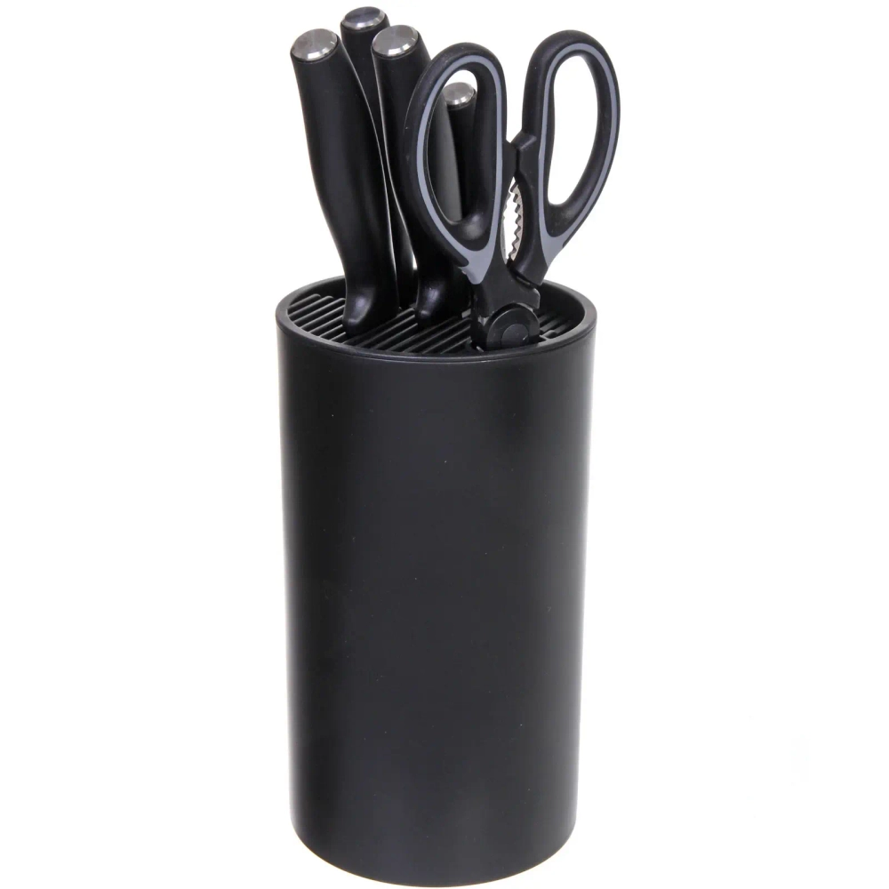 Набор ножей «SHEF» 6предметов (4ножа+ножницы+подставка)