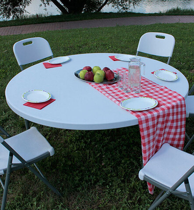 Cтол круглый со складными ножками, диаметр 150см