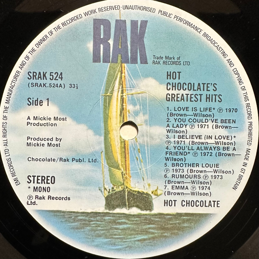 Hot Chocolate - XIV Greatest Hits (Англия 1976г.)