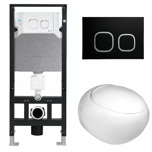 Унитаз с инсталляцией WeltWasser AMBERG 506 + JECKENBACH 004 GL-WT + AMBERG RD-BL