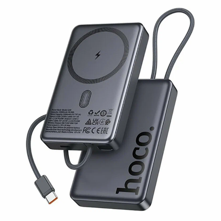 Q44 Origen dual PD20W magnetic power bank with cable dark(10000mAh)