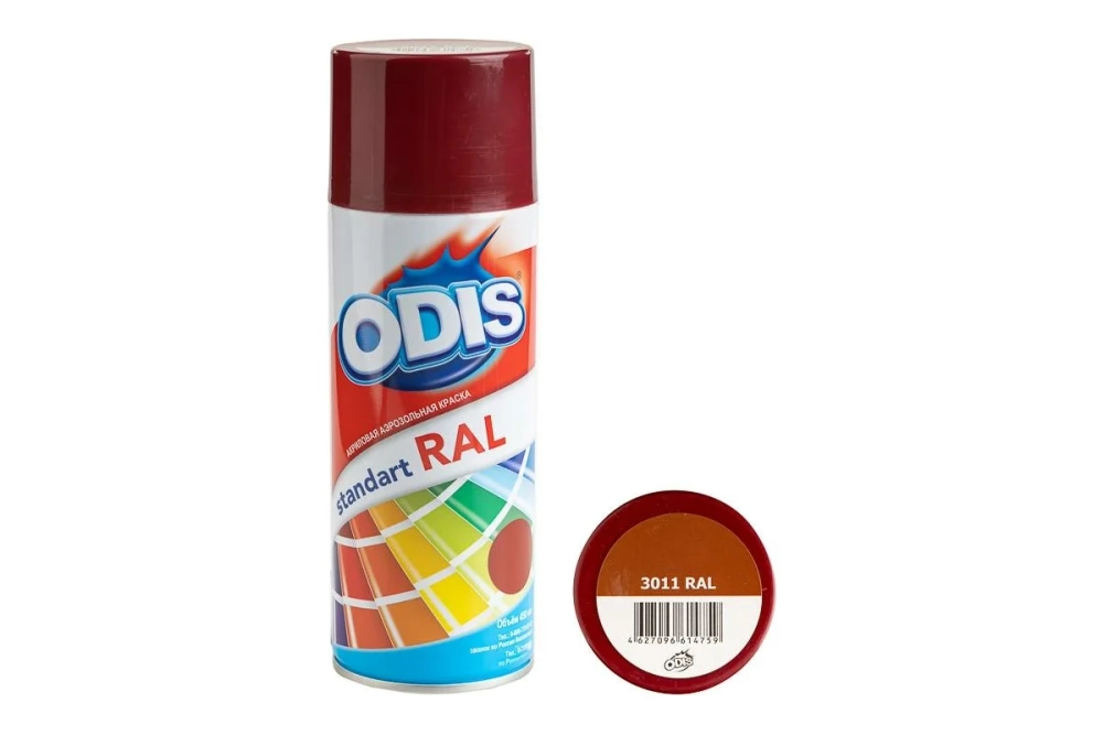 Краска-спрей ODIS коричнево-красный №3011 450мл (12)
