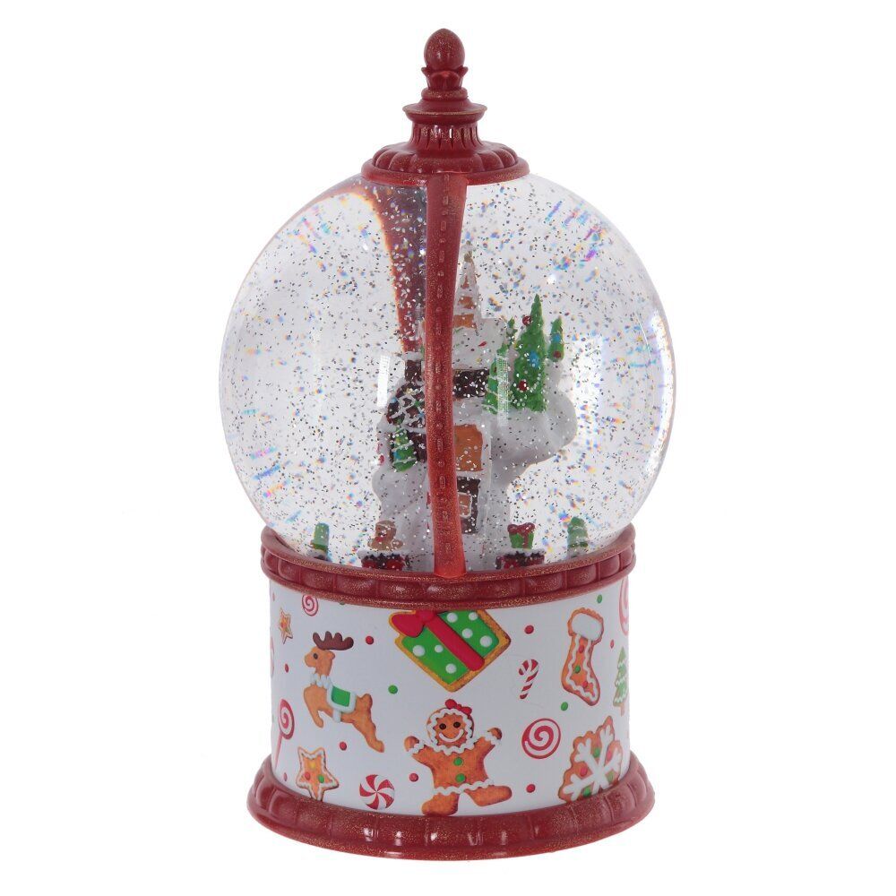 GAEM Фигурка декор в шаре "Пряничный дом" (свет, вьюга, муз, движ, AA х3 н/п +USB), D16 cм, L15 W15 H27 с